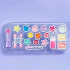 Travel Friendly Play Makeup Kit Kids Cosmetic Set  With Silicone Pop It Purse