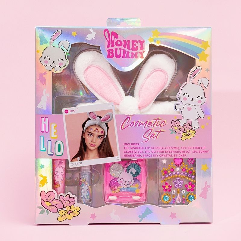 Kids Makeup Kit With Cute Bunny Headband