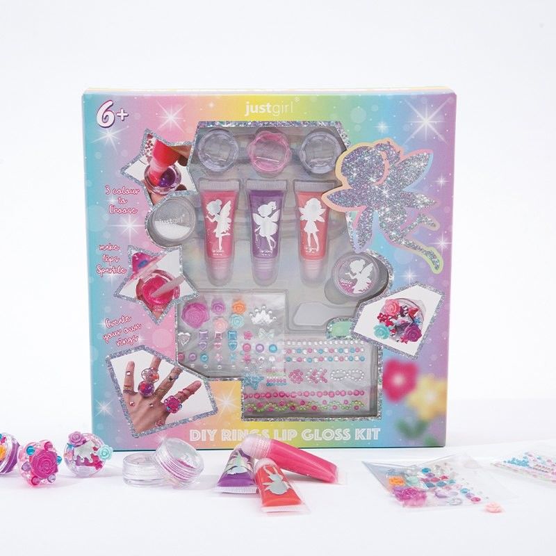 JustGirl Customizable Kids Makeup Kit Sparkling Lip Trio For Endless Fun